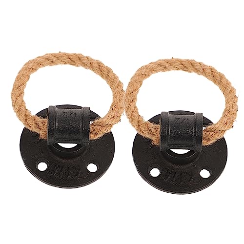 2 Stück Vintage Türgriff Retro Möbelknopf Hanfseil Robuste und Holzschrankgriffe für Kleiderschränke Kommoden von Uonlytech