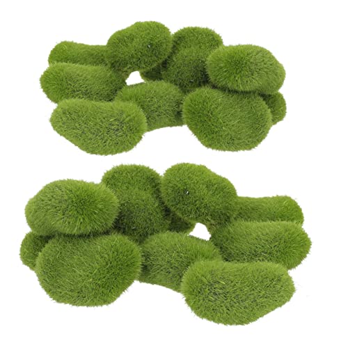 20 Stück Kunstmoos Steine Dekorative Simulierte Moossteine für Mikrolandschaften für Bonsai und Terrarien von Uonlytech