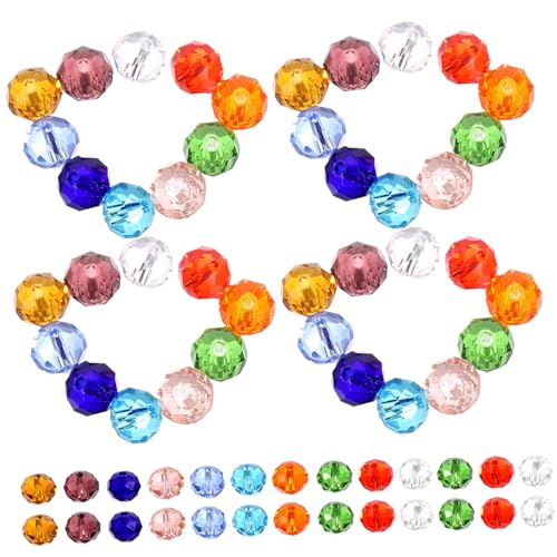 210 Stück Kristallglasperlen Transparent Mischfarben Diy Bastelperlen für Schmuckherstellung für Armbänder und Bastelprojekte 210 Stück Kristallglasperlen Transparent Mischfarben Diy Bastelperlen für Schmuckherstellung für Armbänder und Bastelprojekte von Uonlytech