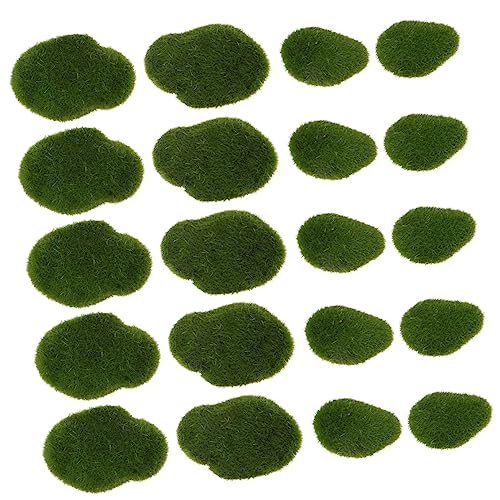 24Stücke Künstliche Moossteine Lebensechte Mikro Moosfelsen für Terrarien Bonsai und Gartenarrangements Verschiedene Langlebig von Uonlytech