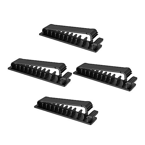4 Stück Kabelhalter Selbstklebend Verstellbare Kabelorganizer für Ordentliche Aufbewahrung von Ladekabeln USB Kabeln Mehr für Schreibtisch Büro von Uonlytech