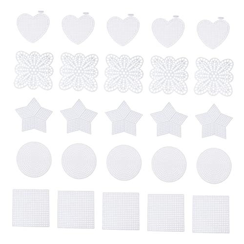 50Stücke Mesh Plastic Canvas Sheets für Kreuzstich und Basteln Herz Rund Schmetterlingsform für DIY Untersetzer und Nähprojekte 50Stücke Mesh Plastic Canvas Sheets für Kreuzstich und Basteln Herz Rund Schmetterlingsform für DIY Untersetzer und Nähprojekte von Uonlytech