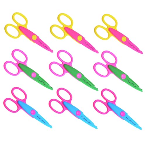 9 Stück Teiliges Handwerkscheren für Spezielle Scheren mit Wavy Designs für Scrapbooking und Bastelprojekte Zufällige Farben Zufällige Farbe 9 Stück Teiliges Handwerkscheren für Spezielle Scheren mit Wavy Designs für Scrapbooking und Bastelprojekte Zufällige Farben Zufällige Farbe von Uonlytech