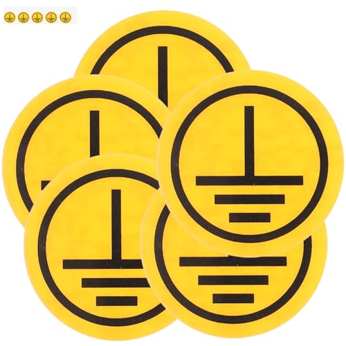 Uonlytech 1 Blatt Aufkleber Zur Elektrischen Erdung Aufkleber Mit Bodensymbolen Ground Symbol Labels Breaker Panel Labels Schutzbodenaufkleber Elektrogerät Pp Synthetisches Papier Ausrüstung von Uonlytech