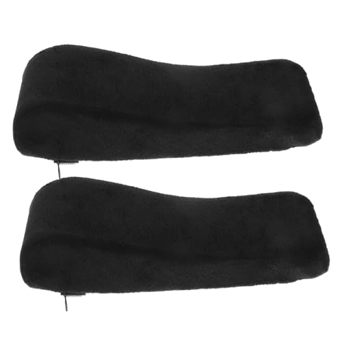Uonlytech 1 Paar Speicherschaum Ellbogenkissen Rad Ergonomisch Armlehnenkissen Armlehnenpolster für Computerstühle Armlehnenpolster aus Memory-Schaumstoff Polyester Black von Uonlytech