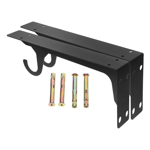 Uonlytech 1 Paar Wandregalhalterung, robustes Schrank- und Kleiderschrank-Stützgestell mit Stangenhalterhaken für schwebende Regale im Home Office von Uonlytech