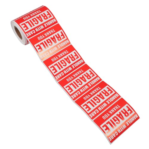 Uonlytech 1 Rolle Versandaufkleber schwer Zerbrechliche Warnaufkleber schmucklos klebrig selbstklebende Warnschilder Vorsicht Verpackungsaufkleber Selbstklebendes Kupferplattenpapier rot Uonlytech 1 Rolle Versandaufkleber schwer Zerbrechliche Warnaufkleber schmucklos klebrig selbstklebende Warnschilder Vorsicht Verpackungsaufkleber Selbstklebendes Kupferplattenpapier rot von Uonlytech