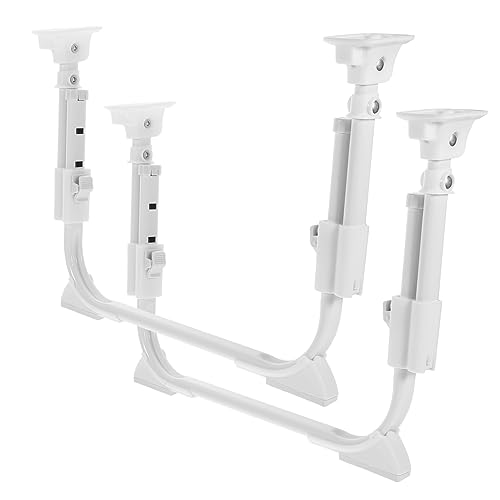Uonlytech 1 Satz Bett Schreibtisch Bein Tischbein einstellbar Unterstützung Essen verstellbare Beine Tisch ersatzbein Arbeitstische Beine selbstsicherndes Klappbein Werkbankbeine Metall Weiß von Uonlytech