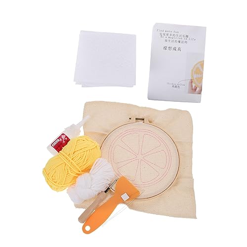 Uonlytech 1 Satz DIY Punch Needle für Untersetzer Handwerk für Anfänger Bestehend Hochwertigem und Holz für Farbenfrohe Dekorationen und Praktische Nutzung von Uonlytech