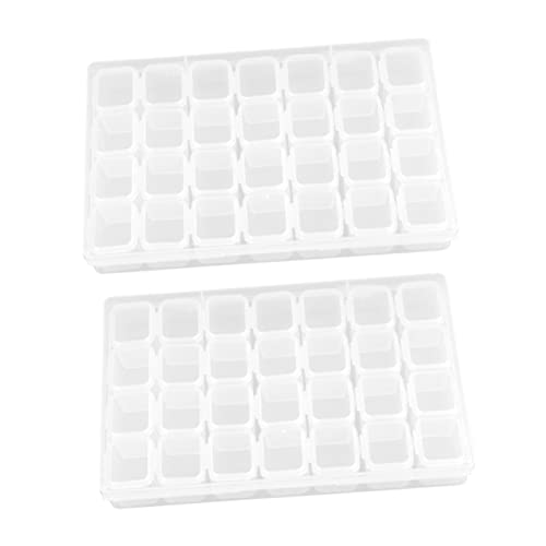 Uonlytech 1 Satz Fächer Aufbewahrungsbox Transparente Schmuckbox Für Diamantmalerei Praktische Organizer Für Bastelbedarf Und Zubehör 2 Stück von Uonlytech