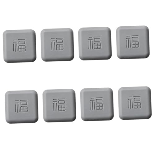 Uonlytech 1 Satz Fu Wort Möbelmatte Türgriff Stoßstange Stoppt Tür Puffer Stopper Türknauf-stoßstange Anti-kollision Pad Wandschutz-stummschaltpad Kühlschranktürkissen Kieselgel Grey 8st von Uonlytech