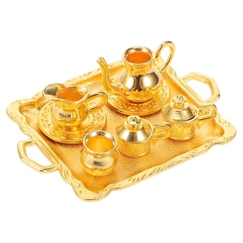 Uonlytech 1 Satz Mini-teeservice-Modell Winzig Miniatur Puppenhaus Desktop-teegeschirrmodell Desktop-mini-hausdekoration DIY-versorgung Tisch-teegeschirrmodell DIY Zubehör Golden Legierung Uonlytech 1 Satz Mini-teeservice-Modell Winzig Miniatur Puppenhaus Desktop-teegeschirrmodell Desktop-mini-hausdekoration DIY-versorgung Tisch-teegeschirrmodell DIY Zubehör Golden Legierung von Uonlytech