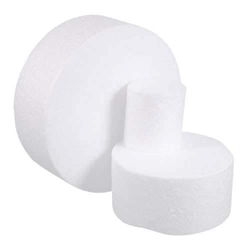 Uonlytech 1 Satz Runde Cake Dummies Dekorationsmotive Für Tortenübung Für Backprojekte Und Tortengestaltung 3 Stück von Uonlytech