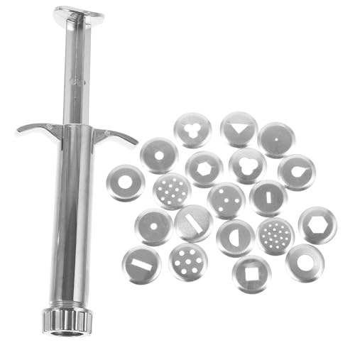 Uonlytech 1 Satz Schlamm -Extruderform Keramik Bildhauerei Modellieren Hey Polymer -Ton Werkzeug Presse für Ton Luft trocken -Quetscher Tonextruder Extruder-Ton Rostfreier Stahl Silber von Uonlytech