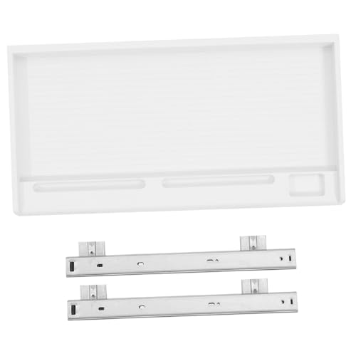 Uonlytech 1 Satz Tastaturablage Schlüssel montiert Tablett Ergonomisch Schreibtisch schubladenbox schreibtischschublade Tastaturhalter für Schreibtisch ausziehbarer Tastaturständer pp Weiß von Uonlytech