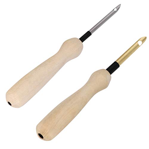 Uonlytech 1 Satz Und Sticknadel Stich Handwerk Nadel Garn Nadeleinfädler Speedy Punch DIY Stricken Hand Herstellung Nadeleinfädler Nadel Stift Kit Werkzeug Handarbeit Werkzeuge Holz 2 Stück von Uonlytech