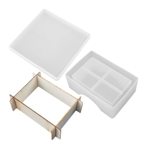 Uonlytech 1 Satz Untersetzerform Getränke Untersetzer pädiprotect the prot the mirror bastelzeug mirtors gussform Spiegelform aus Silikon DIY-Kristall-Epoxy-Form handgefertigte Form hölzern von Uonlytech
