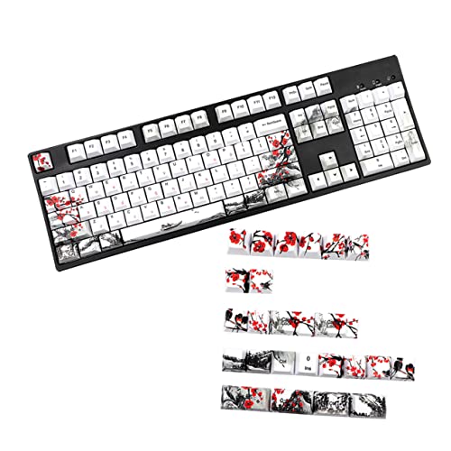 Uonlytech Tastenkappen für Computer-Gaming-tastaturen 128-teiliges Set Dekorative Tastenkappen Tastaturzubehör Schicke Ersatz-tastenkappe Tastenkappe von Uonlytech