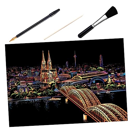 Uonlytech 1 Set Nachtszenen Schabenzeichnung Für Erwachsene Für Papier Goldmalerei Erwachsene Handwerk Rubbeln DIY Rubbelbild Malen Rubbeln Erwachsene Kratzbretter Kunst Schwarz Holz Uonlytech 1 Set Nachtszenen Schabenzeichnung Für Erwachsene Für Papier Goldmalerei Erwachsene Handwerk Rubbeln DIY Rubbelbild Malen Rubbeln Erwachsene Kratzbretter Kunst Schwarz Holz von Uonlytech