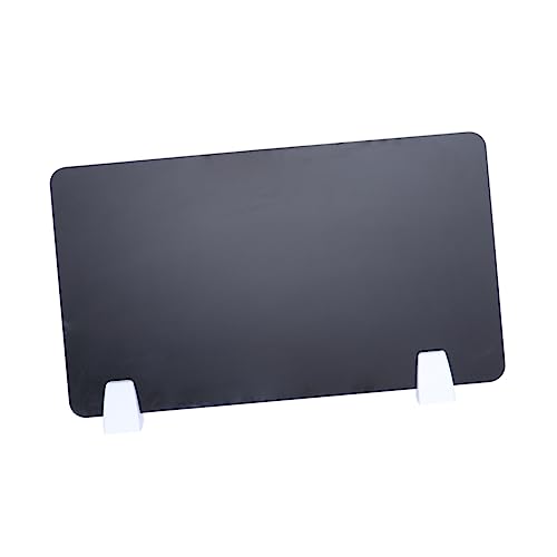 Uonlytech 1 Stück Acryl Trennwand für Schreibtisch Praktische Büro Trennwand Schwarz Installieren für Schaffung Privater Arbeitsbereiche von Uonlytech