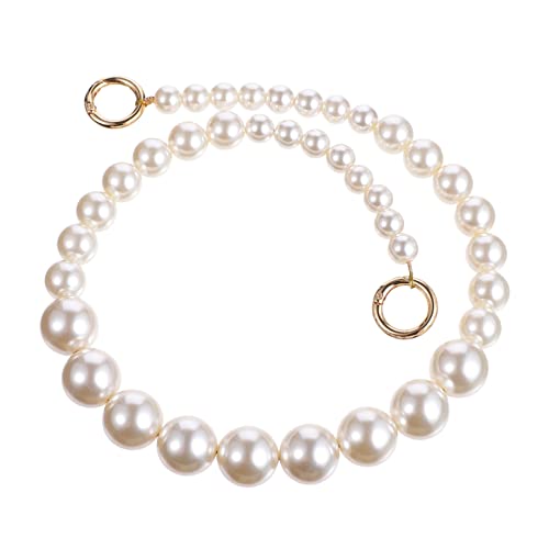 Uonlytech 1 Stück Große Imitation Perlenkette Schultergurt für Handtaschen Wiederverwendbar Einfache Installation Modisches Zubehör für Verschiedene Taschen von Uonlytech