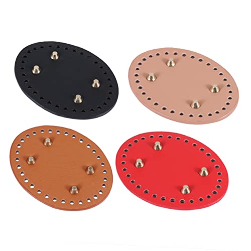Uonlytech 1 Stück PU Leder Ovaler Taschenboden für DIY Taschenherstellung Robuste Basisplatte für Kreative Projekte Schwarz Zubehör für Handgefertigte Taschen und Accessoires von Uonlytech