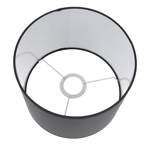 Uonlytech 1 Stück Runder Leinen Lampenschirm Schwarz Cylindrical Lamp Cover für Tisch und Stehlampe für Schlafzimmer Wohnzimmer und Kreative Raumgestaltung von Uonlytech