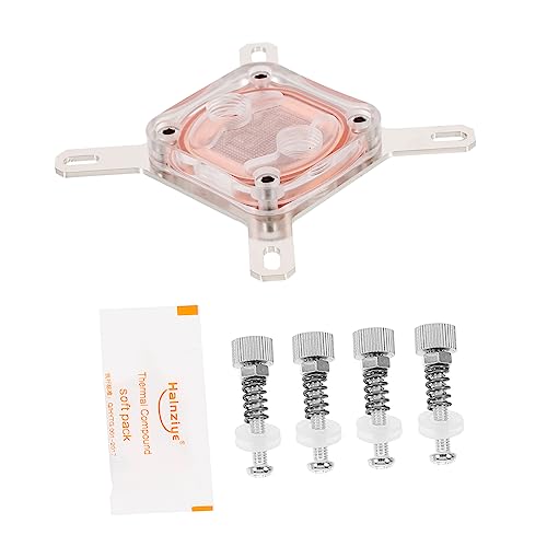 Uonlytech 1 Stück wasserkühlung kühler CPU-Wasserblock Wasserkühlen CPU-Wasserkühlblock cpu wasserkühler cpu water cooler Computerversorgung wasserkühlung versorgung Acryl Silver von Uonlytech