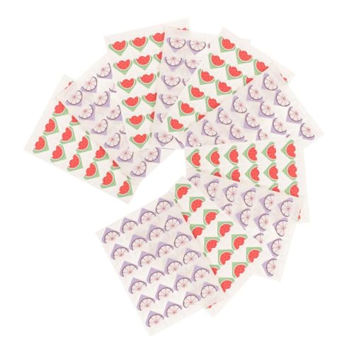 Uonlytech 10 Blatt Selbstklebende Fotoecken Aufkleber mit Früchte Design für Scrapbooking Fotoalben Tagebuch Langlebig für Projekte und Erinnerungen von Uonlytech