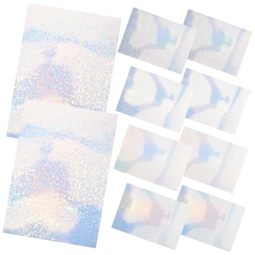 Uonlytech 10 Blatt Selbstklebende Hologramm Aufkleber Transparente Diy Folien für Trinkbecher Fenster und Mehr Leicht Zuschneidbar für Dekorationen Langlebig und Vielseitig Einsetzbar von Uonlytech
