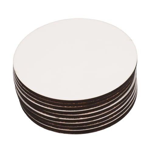 Uonlytech 10 Stück Cup Pad Sublimations-Untersetzer-Rohlinge Tassenmatte Sublimationsuntersetzer Sublimations-Tassenunterlage zum Selbermachen Sublimations-Cup-Pads Holz Weiß von Uonlytech