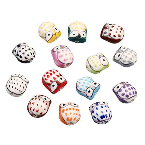 Uonlytech 10 Stück DIY-Perlenverzierung schmuckherstellung schmuck machen Die Keramikperle red beads bugelperlen sets Geschenkidee Keramikperlen selber machen Lose Perlen Perlenkeramik rot von Uonlytech