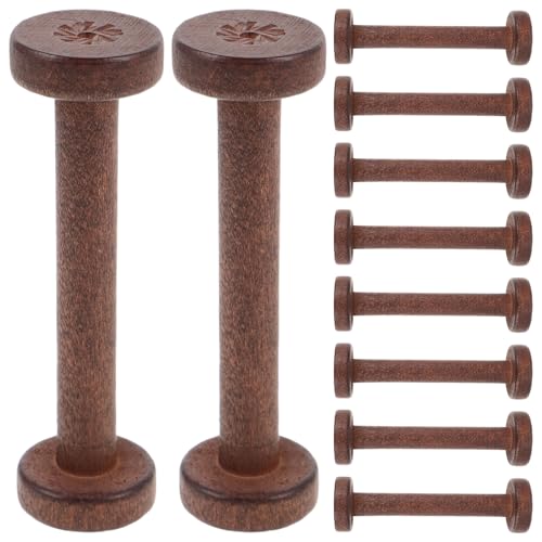 Uonlytech 10 Stück Holzgarnspulen Für Heimwerkerarbeiten, Leere Nähgarnspule, Handgefertigte Holzspulen Zum Nähen, Sticken, Garnweben von Uonlytech