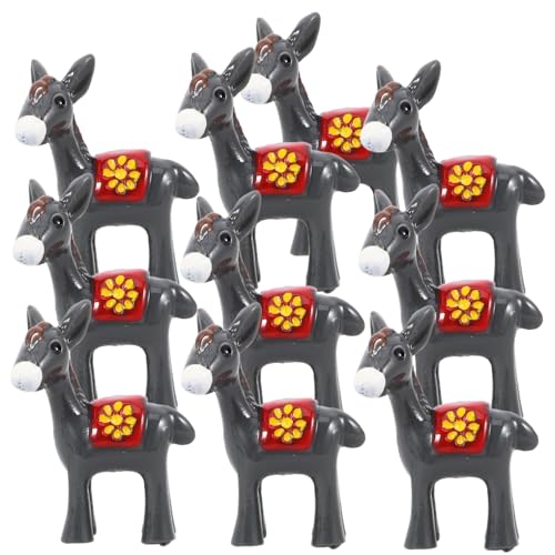 Uonlytech 10st Kleiner Esel Der Mikrolandschaft Puppenhaus Esel Figur Bonsai Tierfigur Esel Miniaturtierfiguren Figuren Dekor Mikrolandschaft Mini Esel Mini-feenfiguren Moos Harz Sukkulenten von Uonlytech