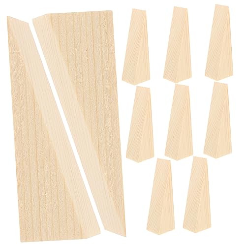 Uonlytech 10 Stück Teiliges Holz Türstopper Rutschfeste Türkeile mit Sanftem Neigungsdesign als Wand und Türschutz Praktisch und Platzsparend Sicher für Frauen und Einfache Handhabung von Uonlytech