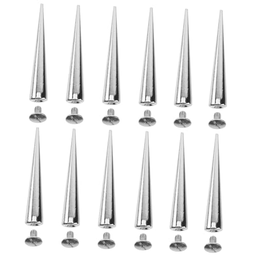 Uonlytech 10 Stück Teiliges Punk Style Kegelspitzen Schraubnieten aus Langlebiger für DIY Lederhandwerk Kleidung Taschen Einfach zu Montieren Silberfarben Robust und Stylisch Uonlytech 10 Stück Teiliges Punk Style Kegelspitzen Schraubnieten aus Langlebiger für DIY Lederhandwerk Kleidung Taschen Einfach zu Montieren Silberfarben Robust und Stylisch von Uonlytech