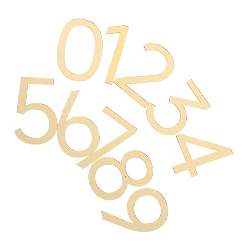 Uonlytech 10 Stück Teiliges Selbstklebend Moderne Spiegel-gold-nummern Selbsthaftende Adressschilder für Briefkästen Wohnungen Büros und Hotelzimmer Uonlytech 10 Stück Teiliges Selbstklebend Moderne Spiegel-gold-nummern Selbsthaftende Adressschilder für Briefkästen Wohnungen Büros und Hotelzimmer von Uonlytech