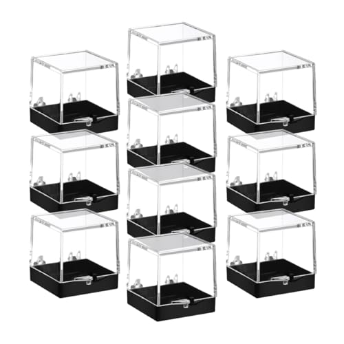 Uonlytech 10 Stücke Transparente Aufbewahrungsbox für Mineralienproben Quadratisch Kunststoff Bruchfest für Schmuck und Bastelmaterialien Uonlytech 10 Stücke Transparente Aufbewahrungsbox für Mineralienproben Quadratisch Kunststoff Bruchfest für Schmuck und Bastelmaterialien von Uonlytech