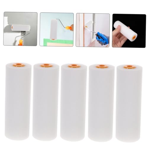 Uonlytech 10 Teiliges Schwamm farbroller Ersatzrollen Niedrigdichte Schaumstoffwalzen für Hausanstrich Praktische Malerrollen mit Feiner Oberfläche Langlebig und Einfach zu Wechseln von Uonlytech