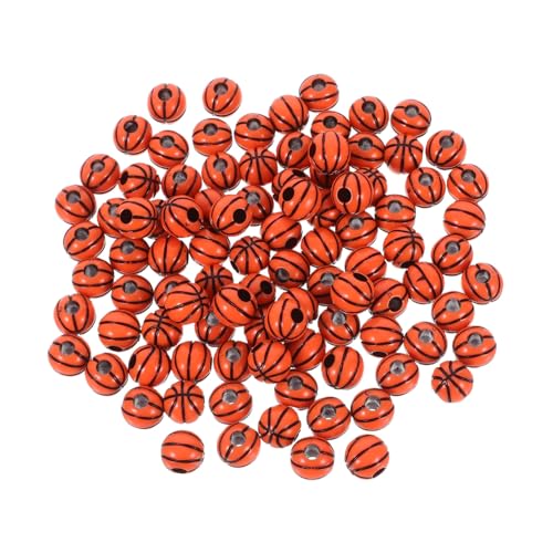 Uonlytech 100 Stück Basketball Armbandperlen Basketball Bastelperlen Sportperlen Kugelperlen Zum Basteln Armbandherstellung Perlen Basketball Perlen Für Armbänder Basketball von Uonlytech