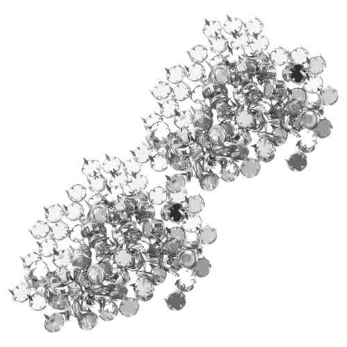 Uonlytech 100 Stück Mini Metall Nieten Runde Claw Spike Studs DIY Dekorative Nieten für Kleidung Taschen Schuhe Robuste Eisennieten ohne Grate Langlebig von Uonlytech