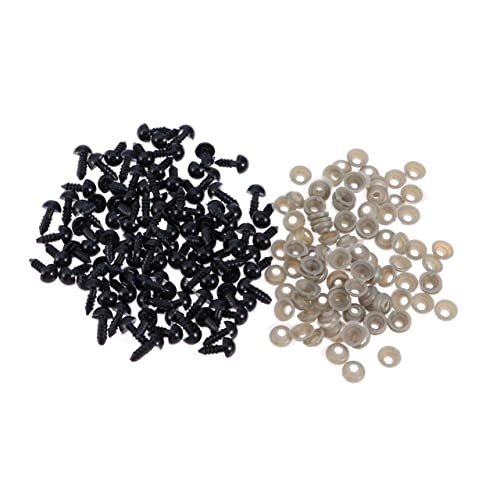 Uonlytech 100 Stück Teiliges Schwarze Kunststoff Sicherheitsaugen mit Unterlegscheiben für Puppen Bären und Plüschtiere Umweltfreundlich Sicher für DIY Spielzeugherstellung Uonlytech 100 Stück Teiliges Schwarze Kunststoff Sicherheitsaugen mit Unterlegscheiben für Puppen Bären und Plüschtiere Umweltfreundlich Sicher für DIY Spielzeugherstellung von Uonlytech