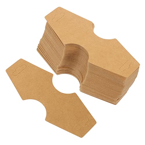 Uonlytech 100stücke Haarband-präsentationskarten Aus Kraftpapier Ohrringkarten Schmuckkarten Halsketten-präsentationskarten DIY-verpackungskarten Für Schmuck Und Kleine Gegenstände von Uonlytech