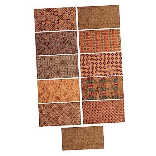 Uonlytech 11 Stück Teiliges DIY Kunstleder Set mit Holzmaserung Synthetische PU Lederplatten für Schmuck und Taschenherstellung Vielseitiges Bastelmaterial für Kreative Handarbeiten von Uonlytech