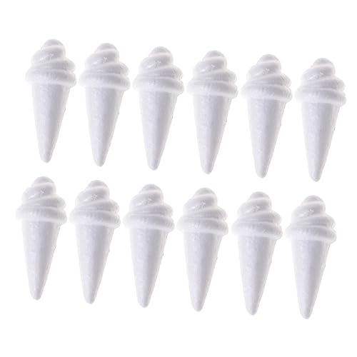 Uonlytech 12stücke DIY Schaum-Eiscreme Unvollendete Schaumformen Für Kreative Bastelprojekte Und Dekoration Für Erwachsene Sicher Und Leicht Zu Handhaben von Uonlytech