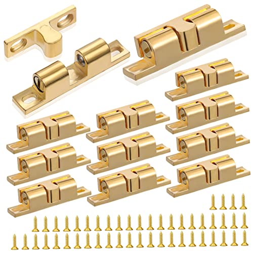 Uonlytech 12 Stück Kugelschnäpper Aus Zinklegierung Verstellbar Langlebig Für Schranktüren Und Möbel Einfache Montage Goldfarben von Uonlytech