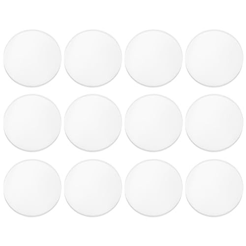 Uonlytech 12 Stück Selbstklebende Transparente Weiche Glas-Tischplatten-Stoßstangen Transparente Stoßstangen-Pads rutschfeste Kratzfeste Runde Gummi-Pads Für von Uonlytech