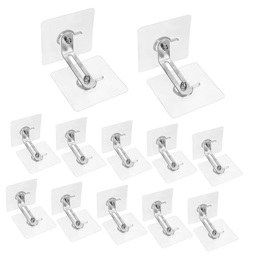 Uonlytech 12 Stück Teiliges Möbel Kippschutz mit Selbstklebenden Wandankern Verstellbare Schrank und Regalbefestigung Robuste Schranksicherung gegen Kippen Geeignet für Kommoden und von Uonlytech