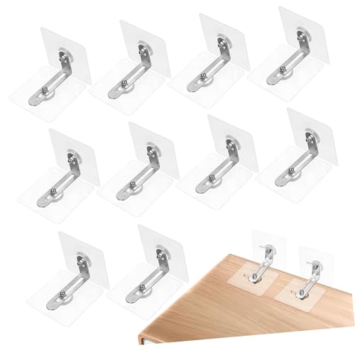 Uonlytech 12 Stück Teiliges Möbelanker Selbstklebend Kippsichere Möbelbefestigung für Schränke Kommoden Verstellbarer Abstand Einfache Montage ohne Bohren Wand Sicherheitsanker von Uonlytech