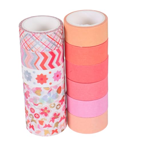Uonlytech 12Rollen Washi Tape Ästhetisches Japanisches Klebeband Scrapbooking Journaling und DIY Projekte Einfach zu Verwenden und Langlebig von Uonlytech